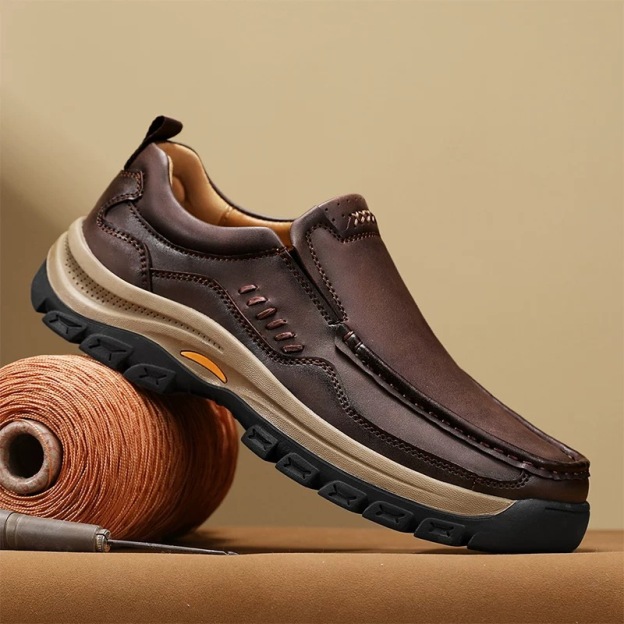 VECTOSOLE Men’s Handcrafted Cowhide Orthopedic Outdoor Loafers 