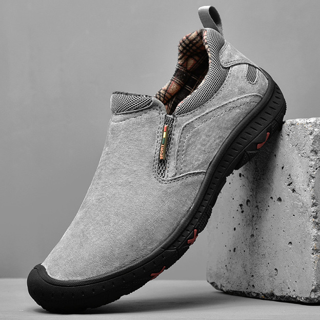 GARB Men’s Handcrafted Leather Outdoor Loafers – Arch Support, Wide Toe & Impact Protection