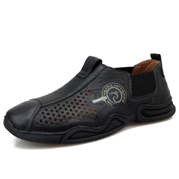 VECTOSOLE Men’s Handmade Cowhide Breathable Loafers – Handcrafted with Arch Support