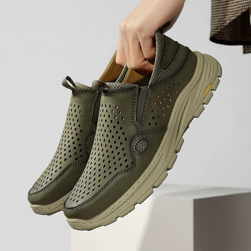 Men’s Handmade Cowhide Orthopedic Slip-On Loafers by VECTOSOLE