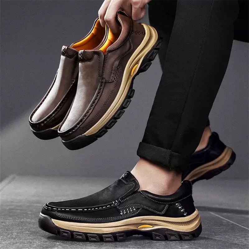 VECTOSOLE Men’s Handcrafted Cowhide Orthopedic Outdoor Loafers 