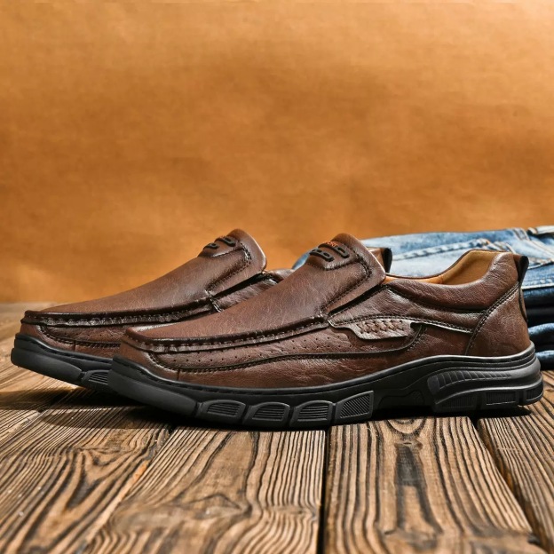 Men's Handmade Cowhide Orthopedic Loafers by VECTOSOLE 