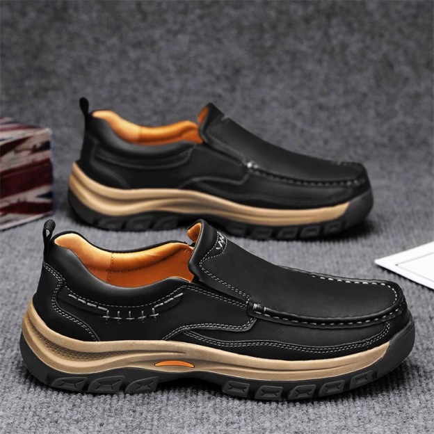 VECTOSOLE Men’s Handcrafted Cowhide Orthopedic Outdoor Loafers 