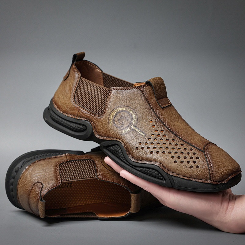 VECTOSOLE®Men’s Handmade Cowhide BreatLoafers – Handcrafted with Arch 