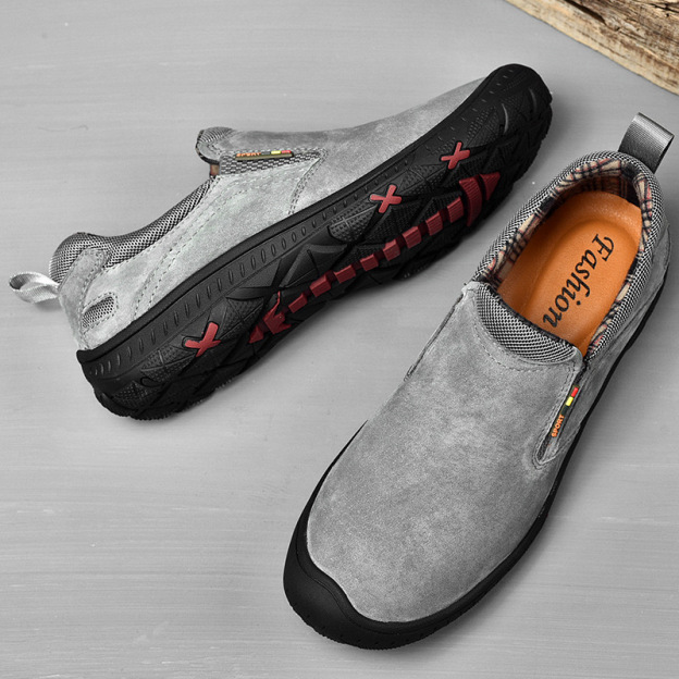 GARB Men’s Handcrafted Leather Outdoor Loafers – Arch Support, Wide Toe & Impact Protection