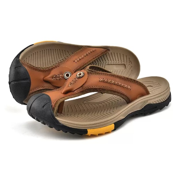 Men Handmade Cowhide Orthopedic Sandals