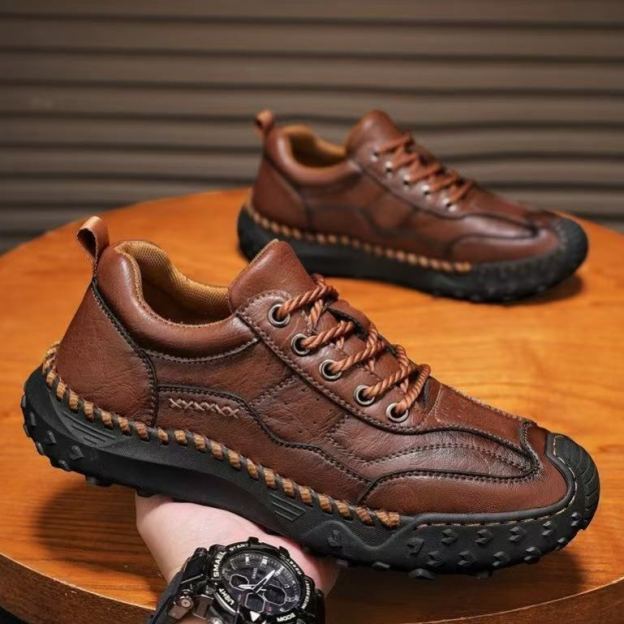 Men’s Wide Fit Leather Loafers – Handmade Comfort, Breathable & Durable