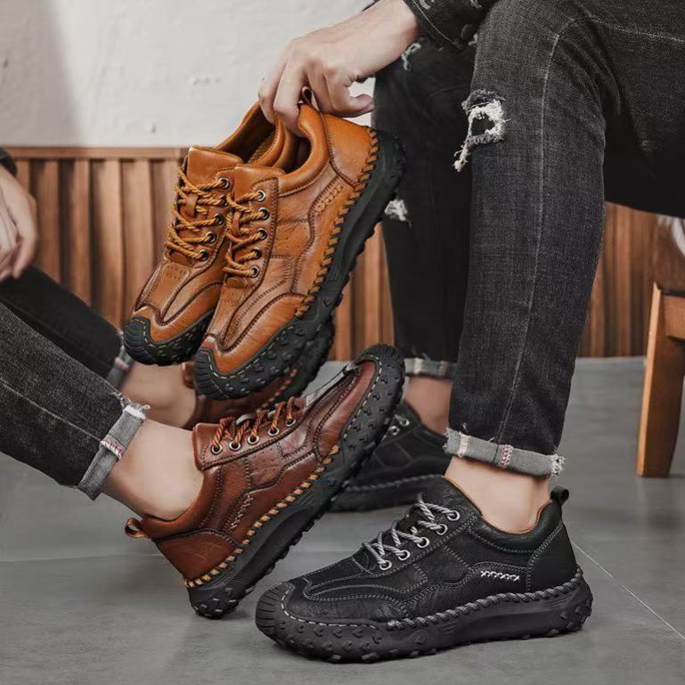 Men’s Wide Fit Leather Loafers – Handmade Comfort, Breathable & Durable