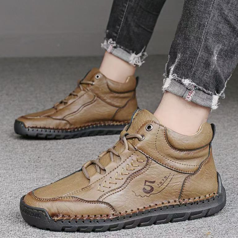 Men’s Genuine Leather Loafers – Wide Fit, Pain Relief, Handcrafted Style