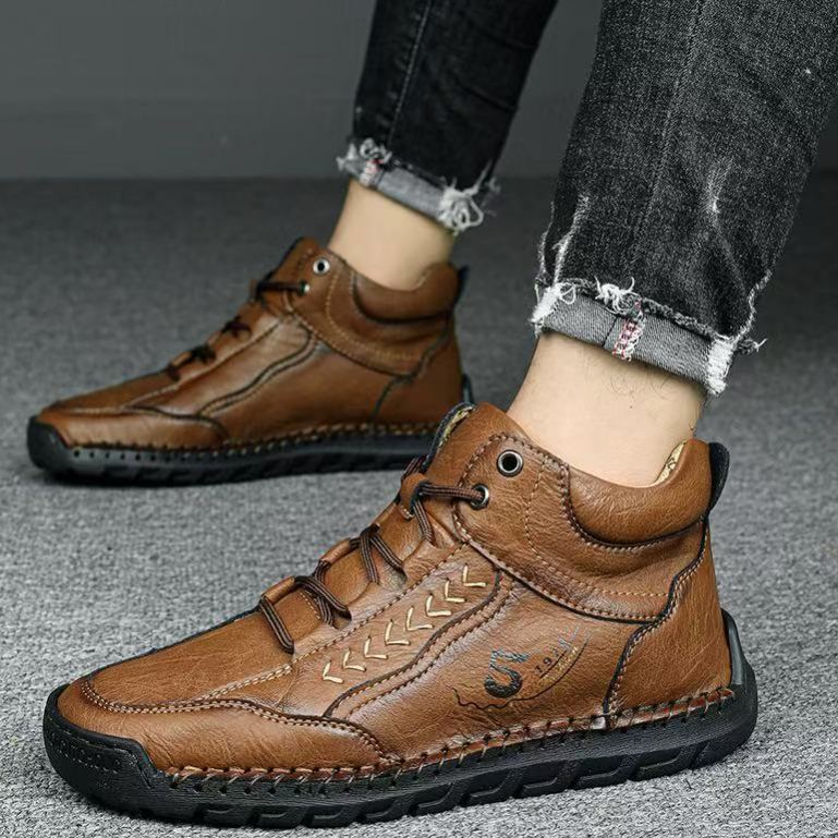 Men’s Genuine Leather Loafers – Wide Fit, Pain Relief, Handcrafted Style