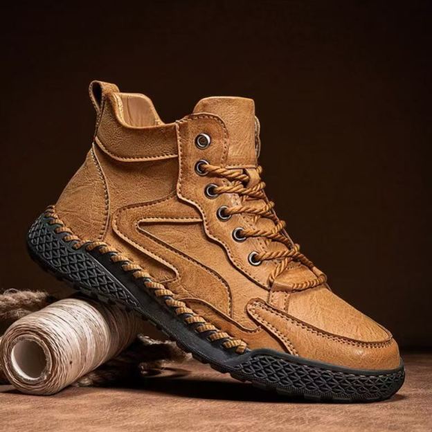 Handmade Men’s Leather Comfort Shoes – All-Day Support & Easy Slip-On