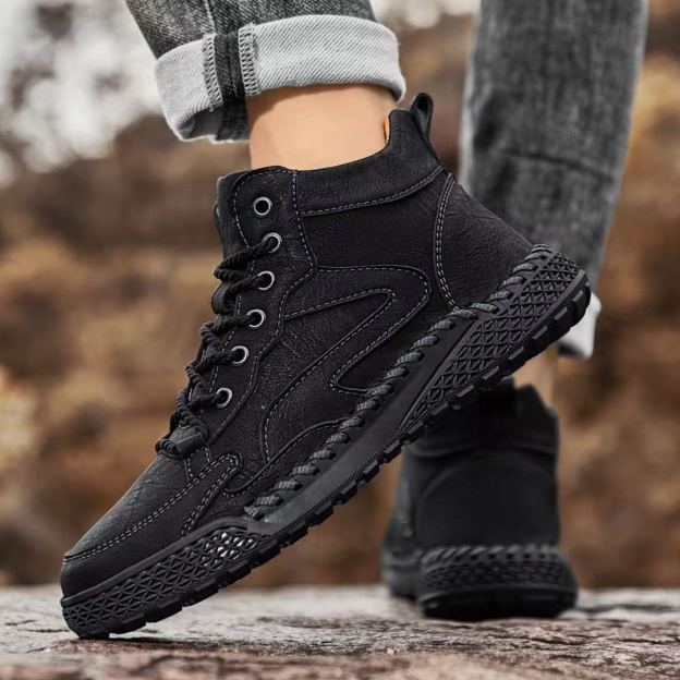 Handmade Men’s Leather Comfort Shoes – All-Day Support & Easy Slip-On