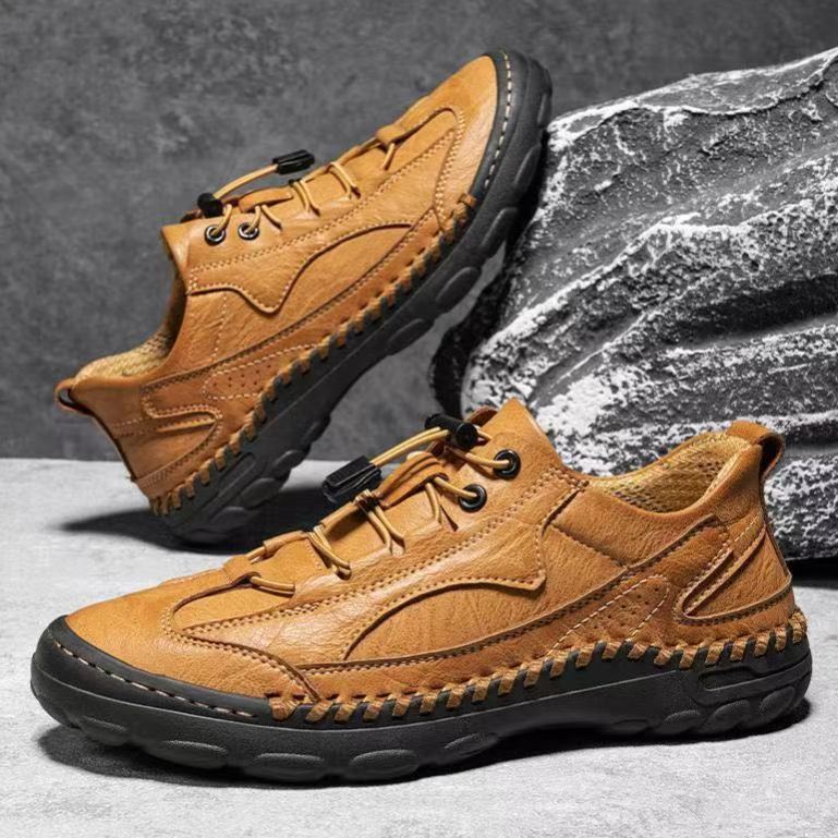 Premium Men’s Comfort Slip-Ons – Handmade Leather with Wide Toe Fit