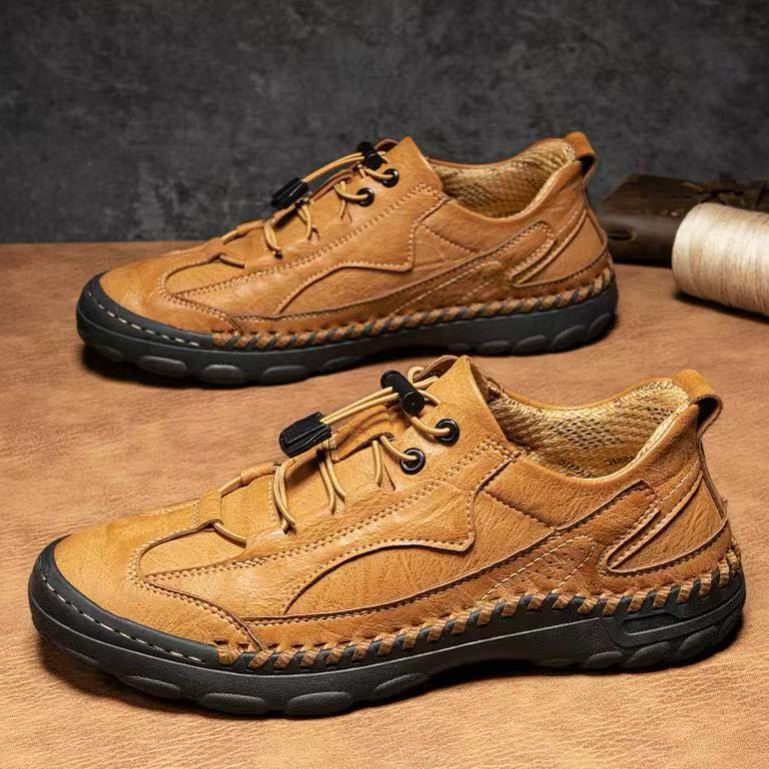 Premium Men’s Comfort Slip-Ons – Handmade Leather with Wide Toe Fit