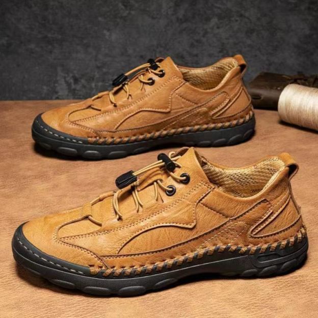 Premium Men’s Comfort Slip-Ons – Handmade Leather with Wide Toe Fit