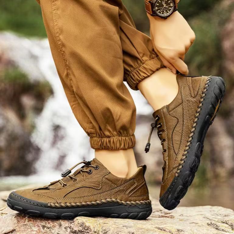 Premium Men’s Comfort Slip-Ons – Handmade Leather with Wide Toe Fit