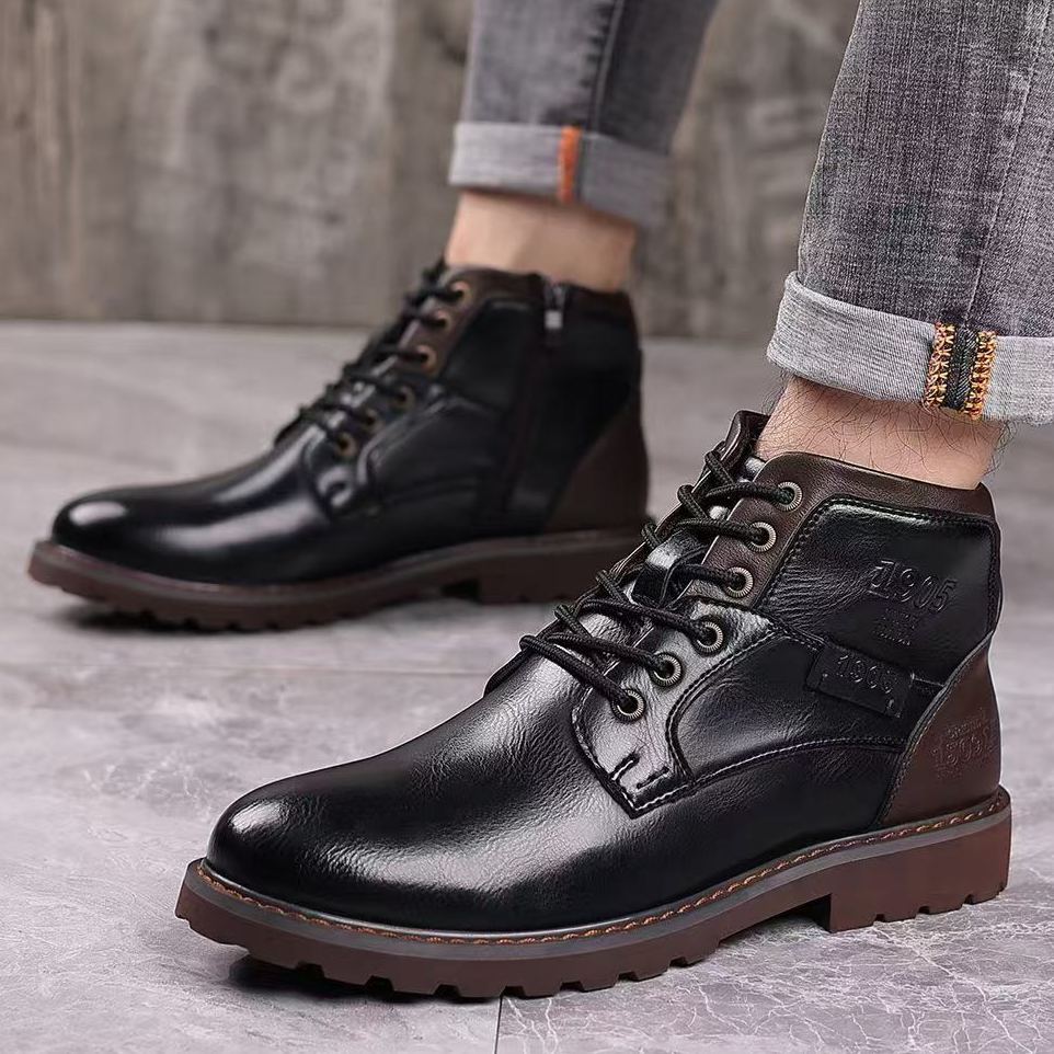 Handmade Orthopedic Men’s Shoes – Leather Upper, Arch & Heel Support