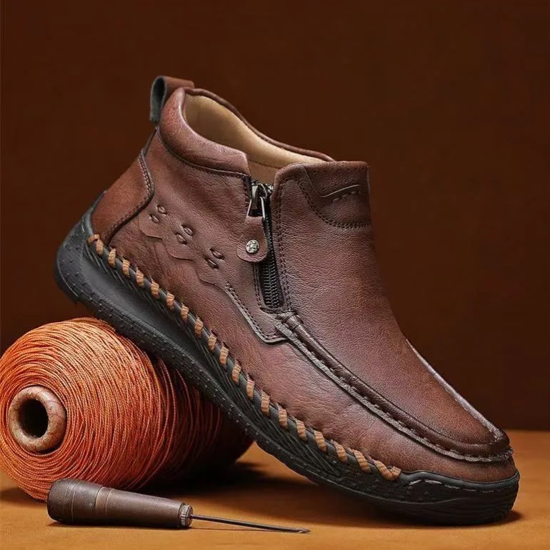 Everyday Comfort Shoes – Handmade Leather with Anti-Slip Sole