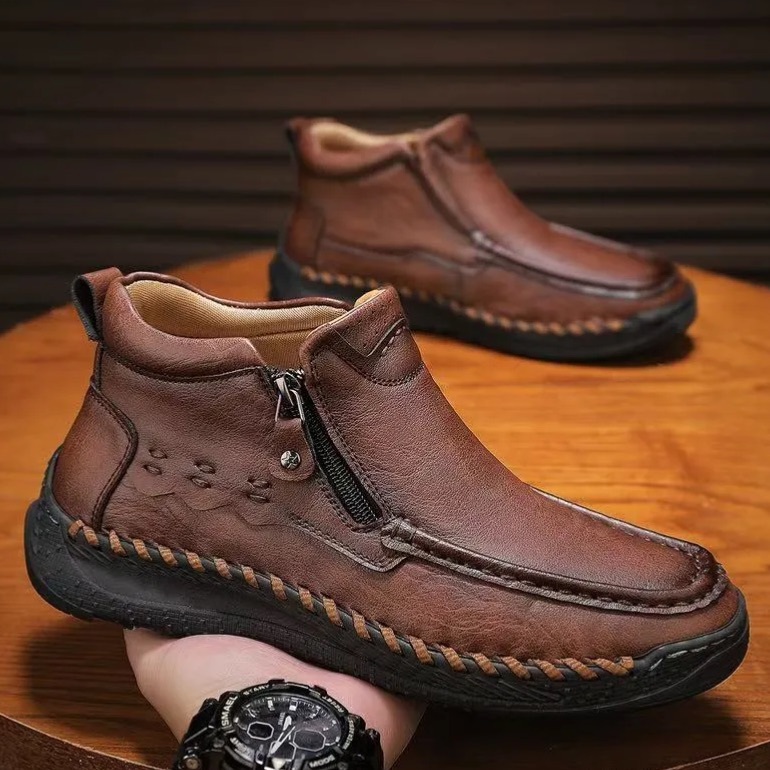 Everyday Comfort Shoes – Handmade Leather with Anti-Slip Sole