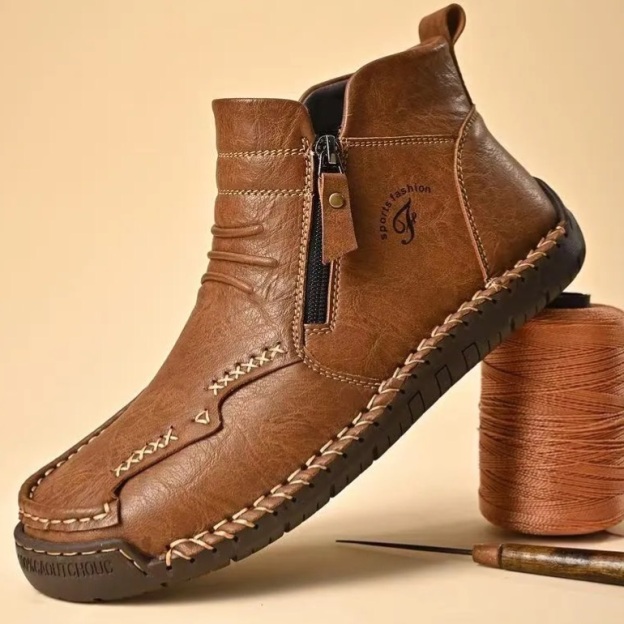 Handcrafted Leather Ankle Boots – Comfort Fit & All-Day Support