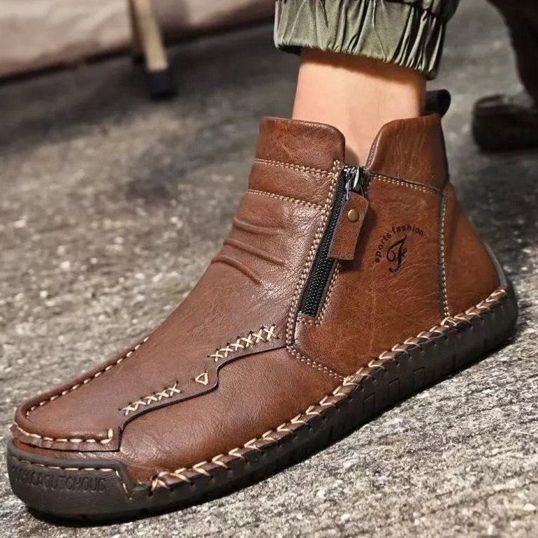 Handcrafted Leather Ankle Boots – Comfort Fit & All-Day Support