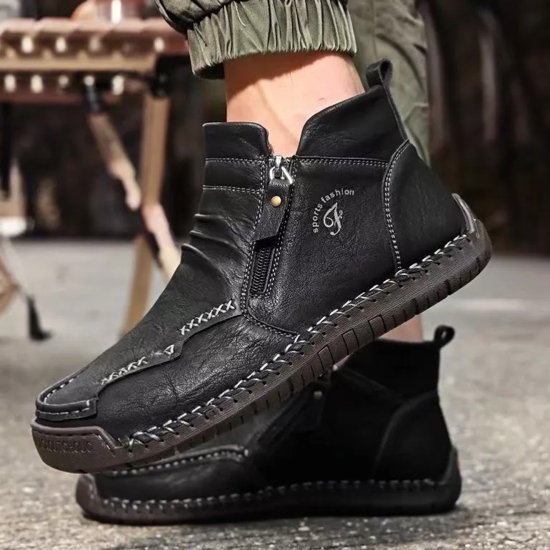 Handcrafted Leather Ankle Boots – Comfort Fit & All-Day Support