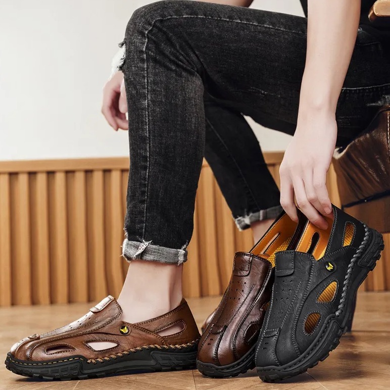 Summer Casual Closed Toe Mesh Sandals Men