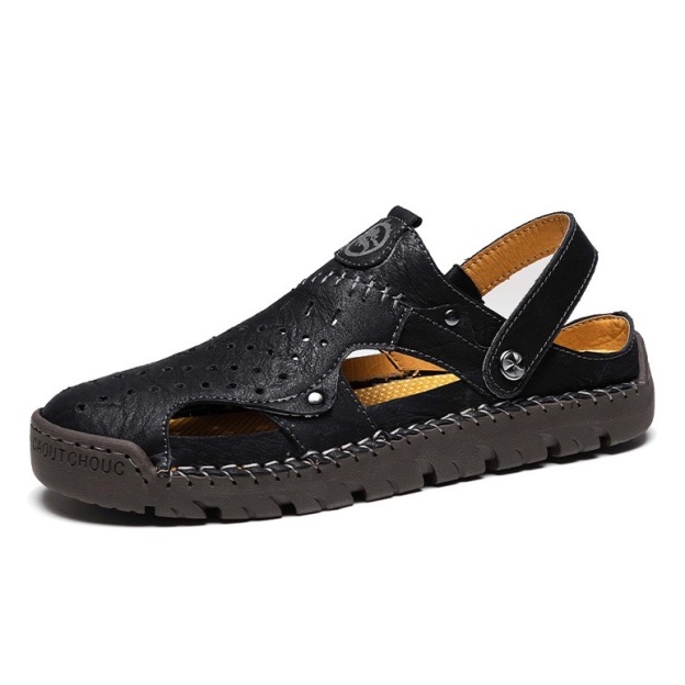 Men's Genuine Leather Quick-Dry Water Sandals