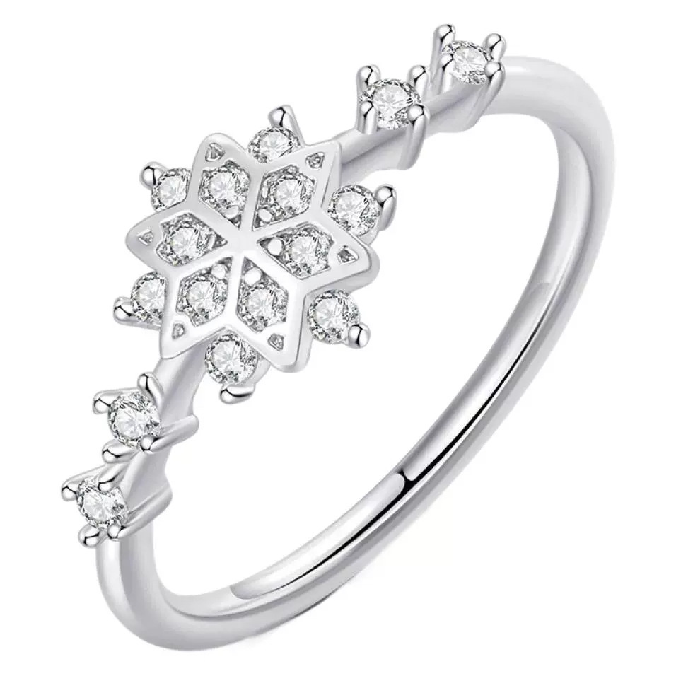Hexagonal Snowflake Women's Ring