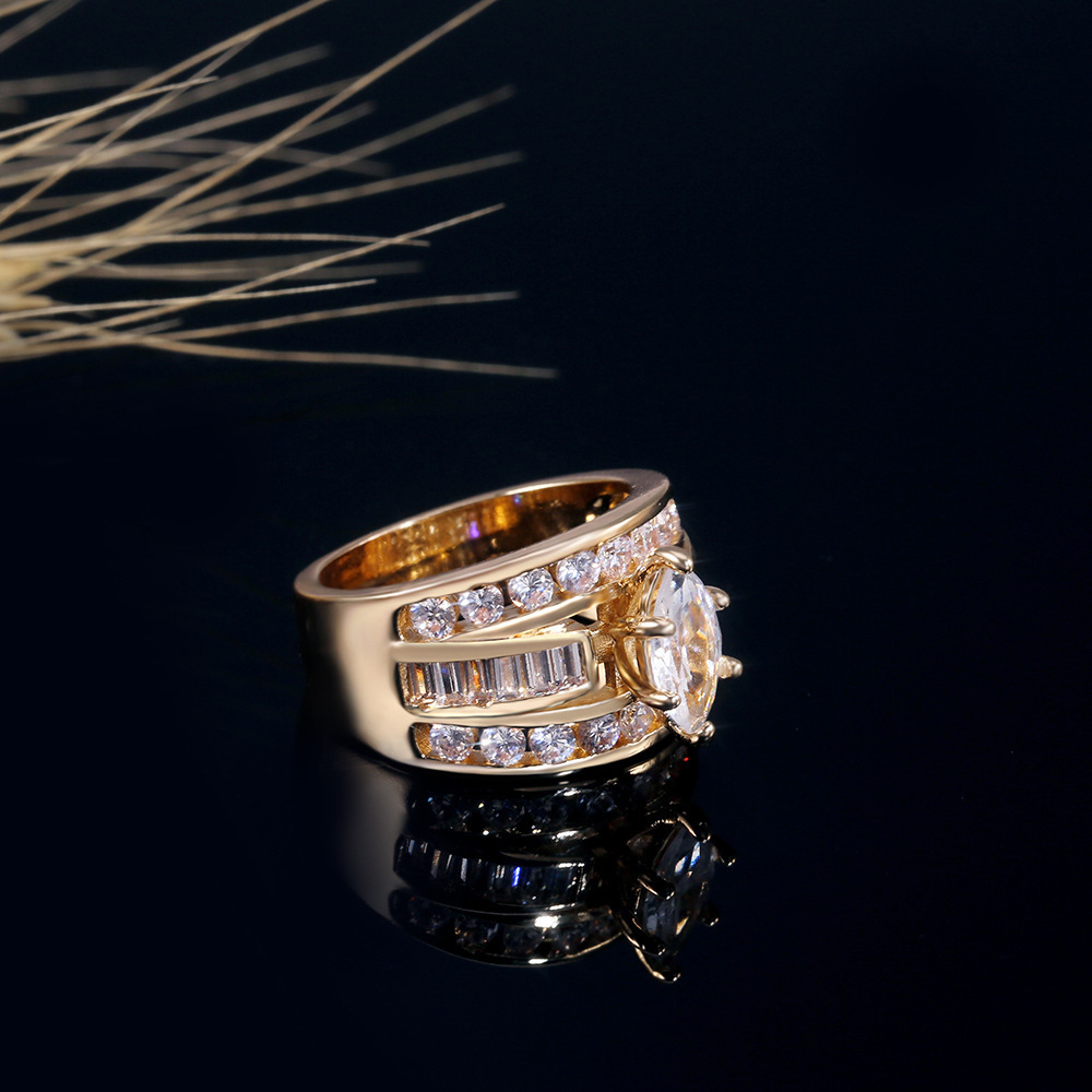 Luxury copper gemstone ring