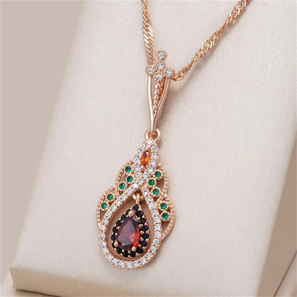 925 Sterling Silver Needle Luxury Zircon Necklace
