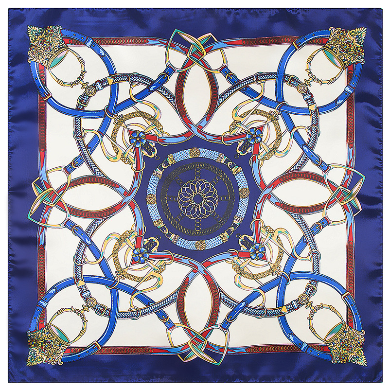 Belt chain 60cm square silk scarf