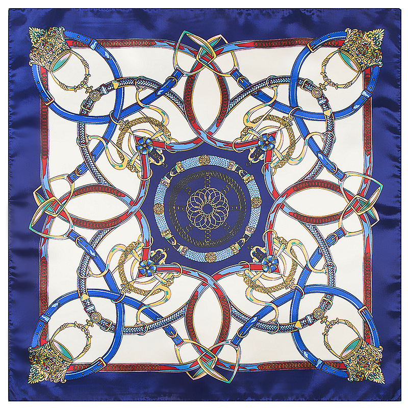 Belt chain 60cm square silk scarf