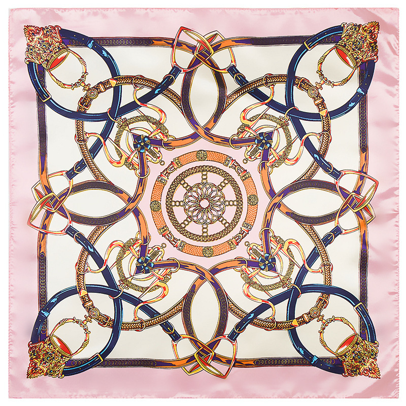 Belt chain 60cm square silk scarf