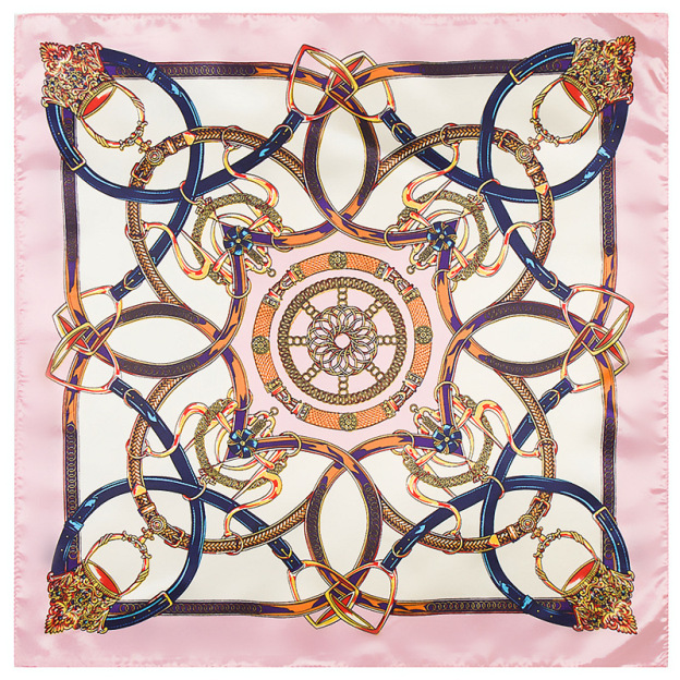 Belt chain 60cm square silk scarf