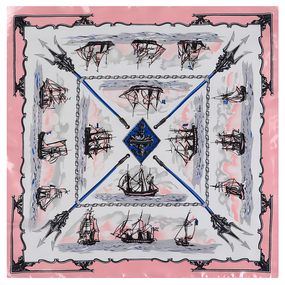 Sea Sailing Sailboat Square Scarf