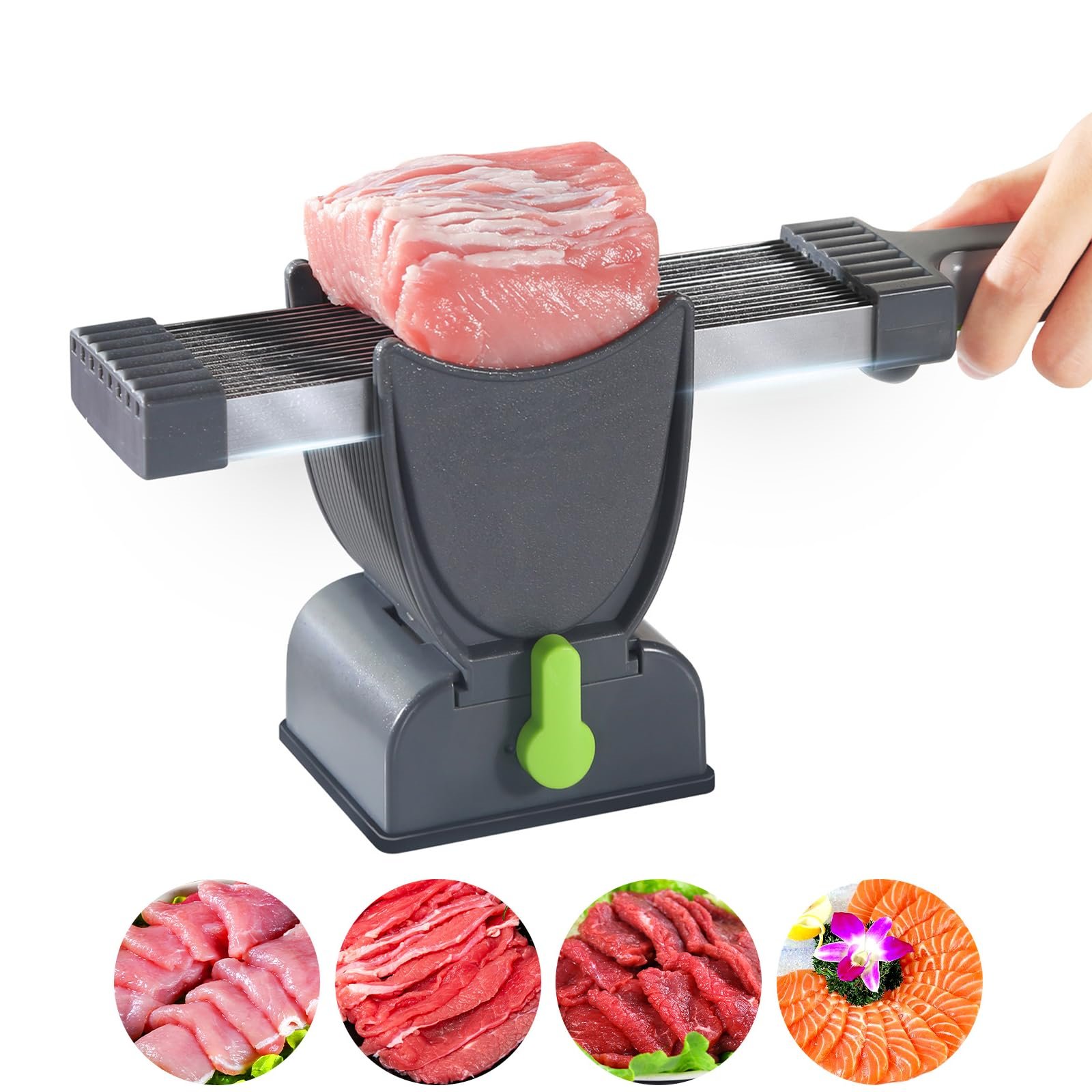 🔥Last Day Sale 57% OFF🔥Meat Slicer For Fresh Raw Meat, Adjustable Thickness 2 Or 4 Mm, 17-In-1 Stainless Steel Meat Cleaver Kitchen Knife