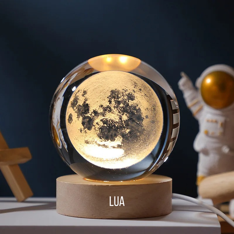 3D Planetary Crystal Sphere Lamp