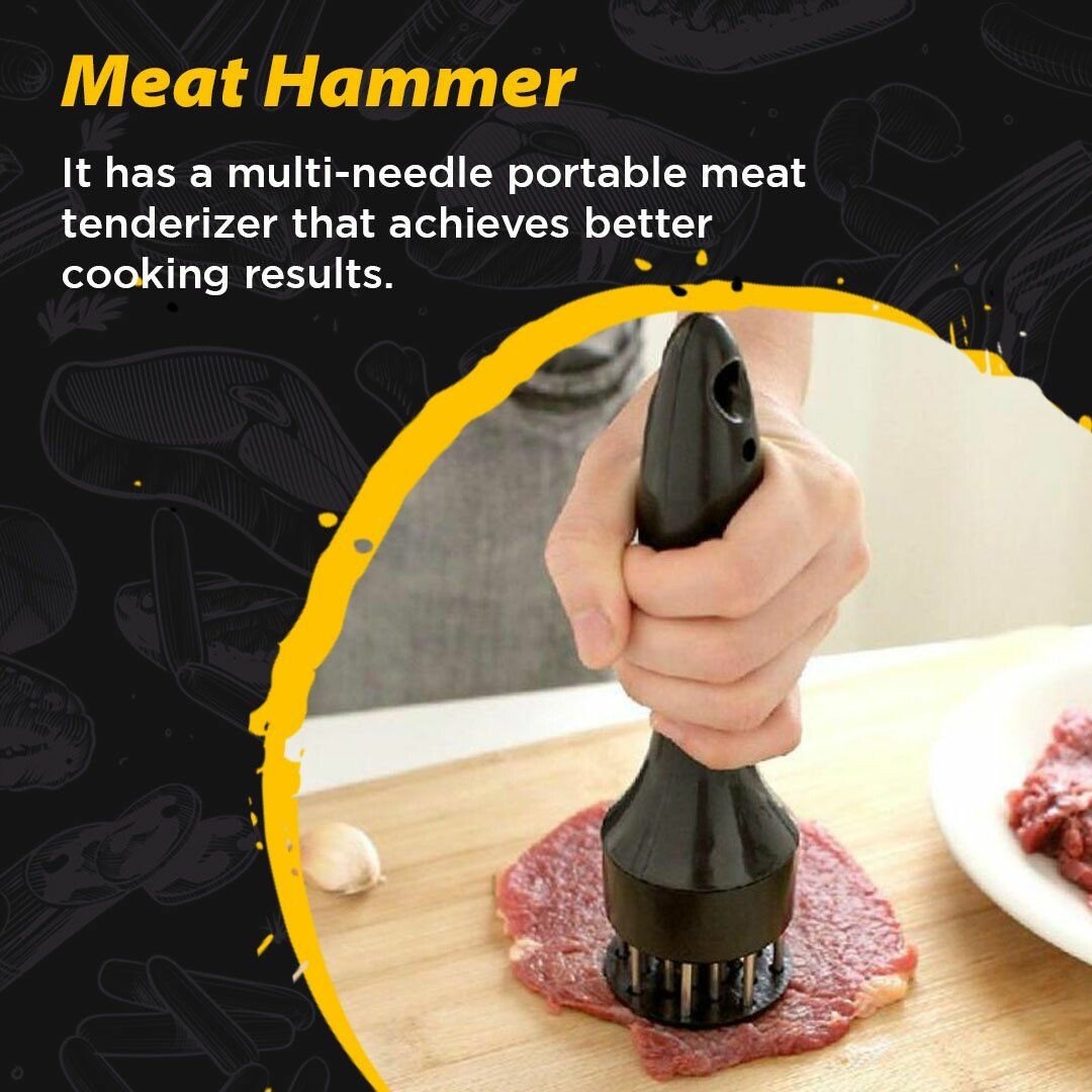 🥩Stainless Steel Meat Tenderizer Needle 21 Pin Steak BBQ Kitchen Cooking Tool