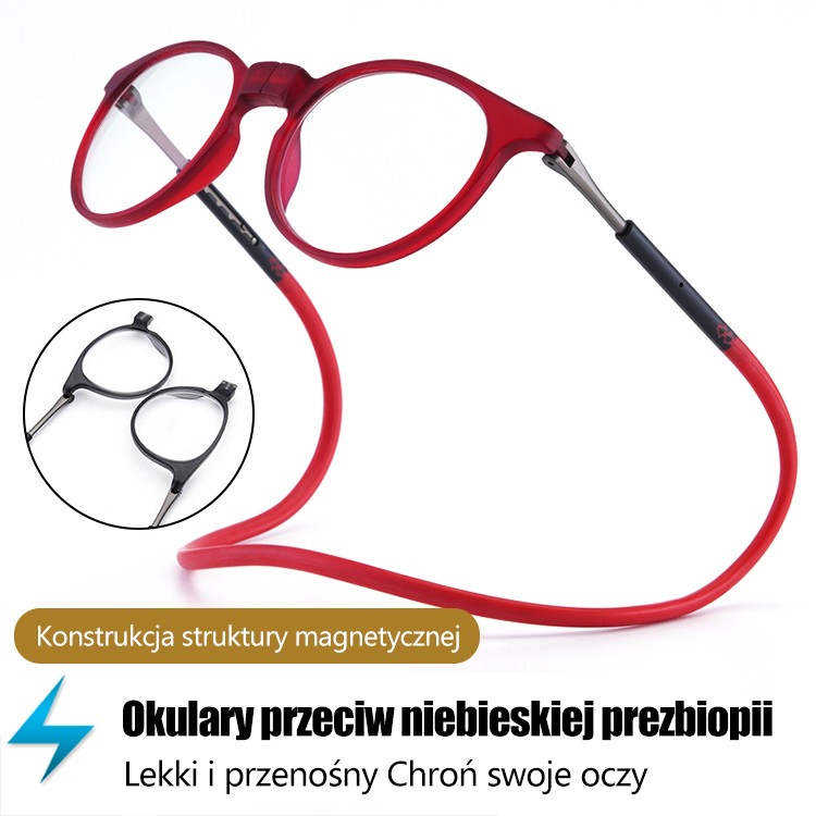 Magnetyczny kantar przenośne anty-niebieskie okulary dla osób z prezbiopią