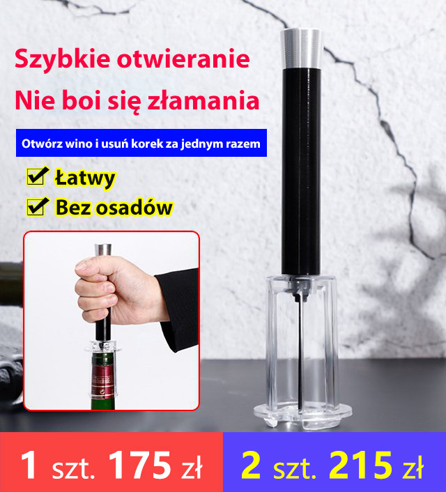 Pneumatyczny otwieracz do czerwonego wina 