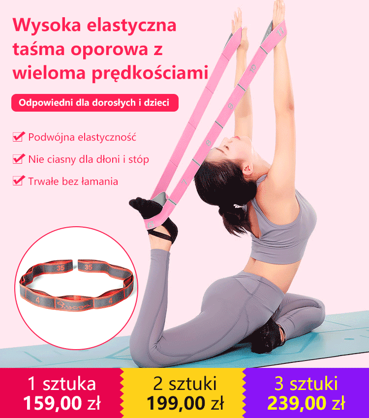 Taśma oporowa do treningu ciała dla dzieci i dorosłych