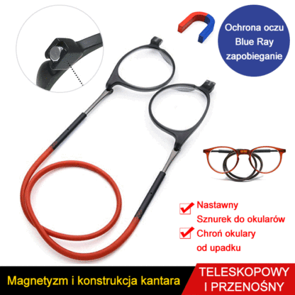 Magnetyczny kantar przenośne anty-niebieskie okulary dla osób z prezbiopią