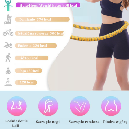 Nowa, ulepszona wersja cichego obręczy hula hop ze sprężyną