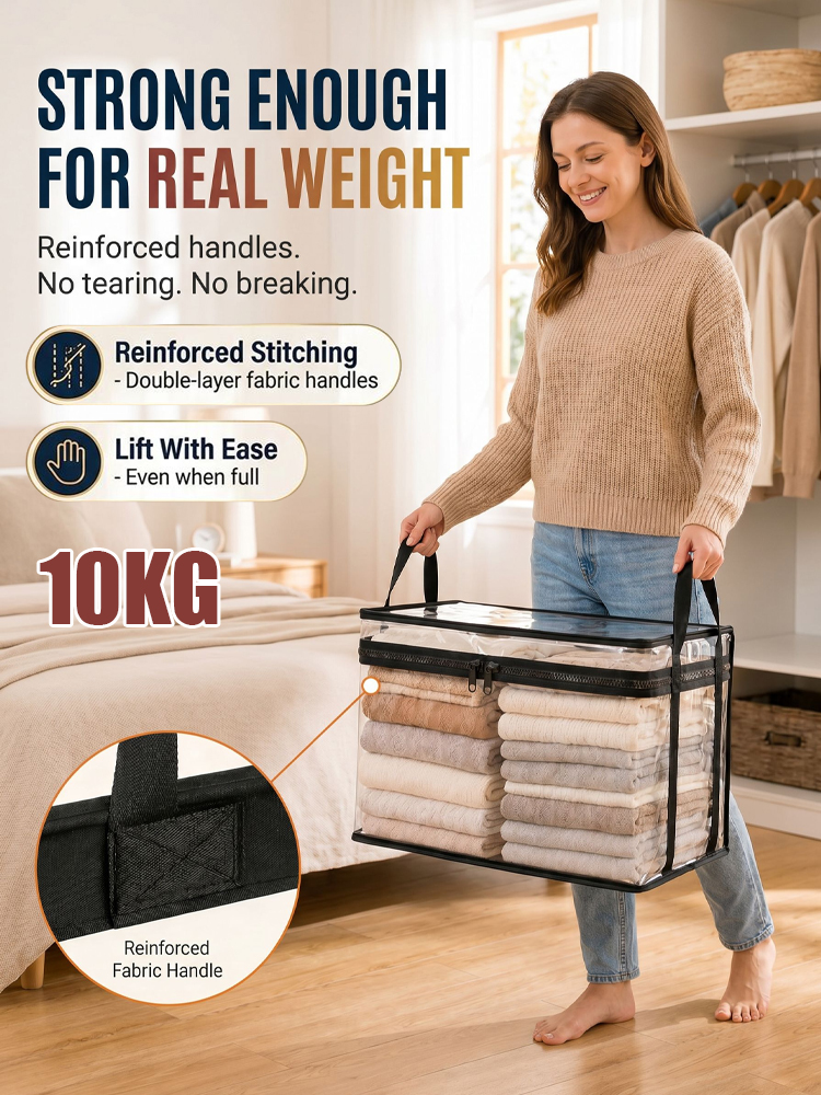 [Storage Organizer's Must-Have] Portable Large Transparent Thickened Storage Bag