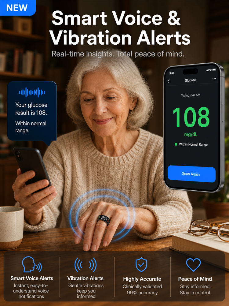 🩺 World's First Non-Invasive Glucose Smart Ring – Doctor Recommended with 99% Clinical Accuracy – 5-Sec Results, Zero Needles, Zero Subscription – 50% OFF + 30-Day Free Trial, Full Refund & 10x Quality Guarantee