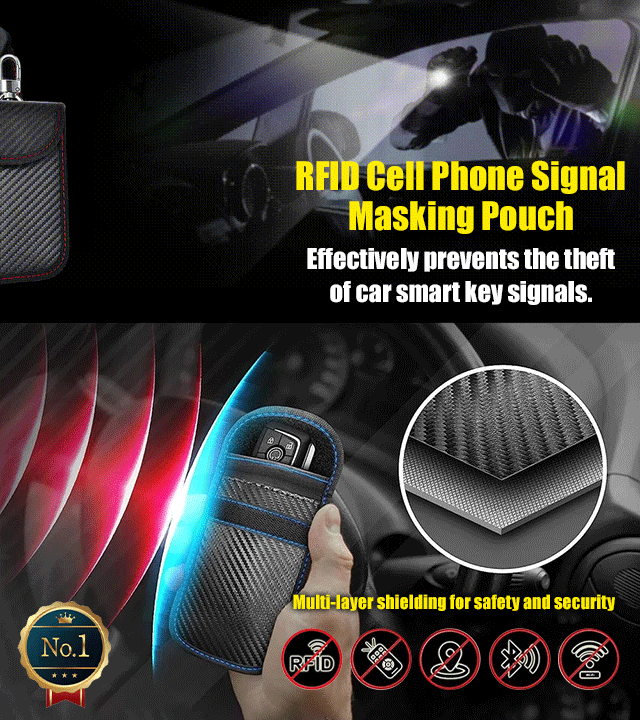 100% Signal-Blocking RFID Bag, Providing 360° All-Around Privacy Protection.