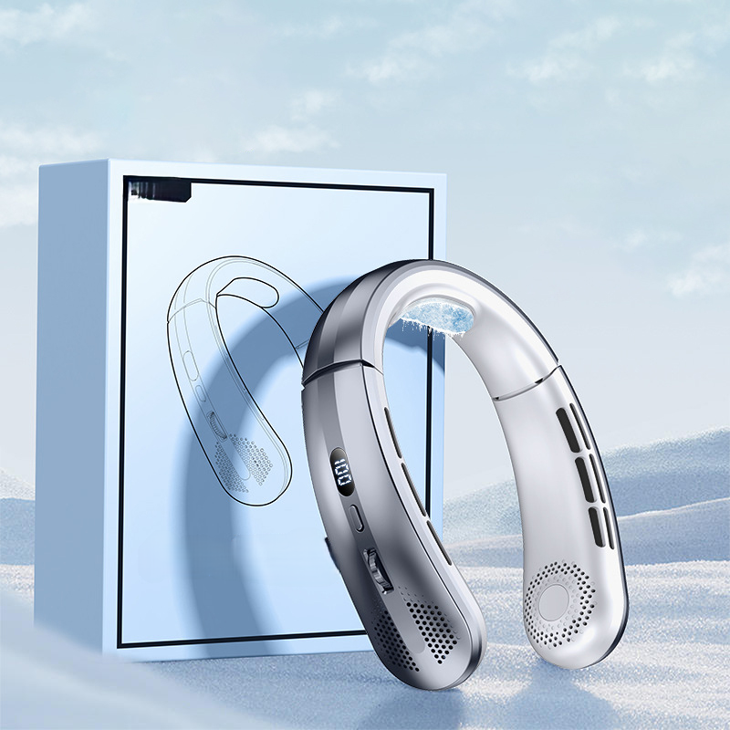 100-speed super wind power digital display neck fan