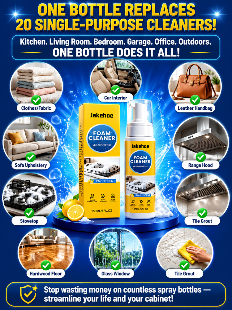 🧽 EPA-Approved 60s Fast Acting Multi-Purpose Foam Cleaner Melt Away 10-Year-Old Grease & Grime Safely – 50% Off Flash Sale with 30-Day Full Refund Guarantee