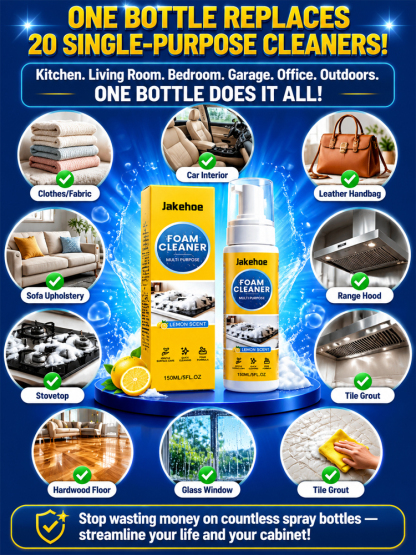 🧽 EPA-Approved 60s Fast Acting Multi-Purpose Foam Cleaner Melt Away 10-Year-Old Grease & Grime Safely – 50% Off Flash Sale with 30-Day Full Refund Guarantee